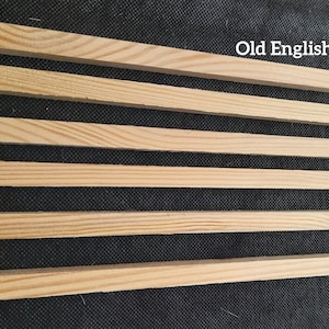 Dolls house miniature real solid vintage Pine beams, 6 pieces  300mm 12&quot;inch long x 10mm x 10mm dolls house, miniature building,