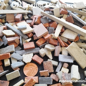 Dolls house miniature real rubble , 1kg mixture of real miniature slate, stone, and brick waste, Mosaics,model making, Model, Art and crafts