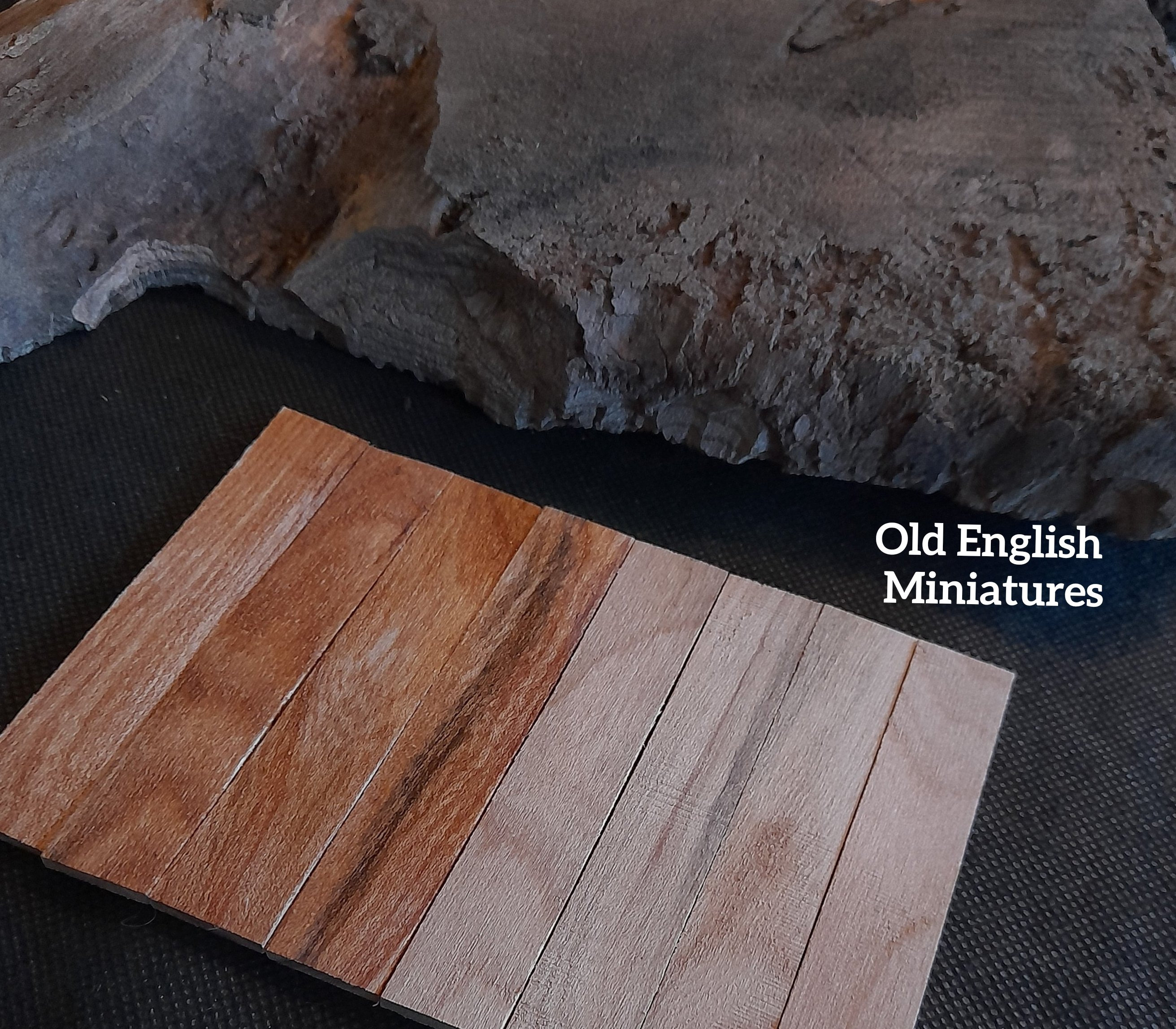 Dolls house real solid miniature vintage Walnut floor boards, fairy house , dolls farmhouse, model making, Mosaics, Art, dollhouse floor,
