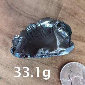 33.1g Grade AA Elite Grade Noble Shungite Stone - 99% Carbon-60 Stone for Water Filtration, 5G EMF Blocking and Protection; Fullerene