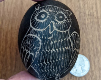 Owl Design Hand Carved Egg Shaped Shipibo Rattle from Peru - Choose from 4 Rattles - Shaker, Maraca, Shamanic Instruments, Medicine