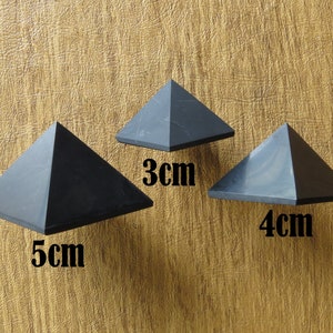 3-9cm Shungite Pyramids - High Quality Carbon Stone for Water Filtration, 5G EMF Shielding, Blocking, and Protection
