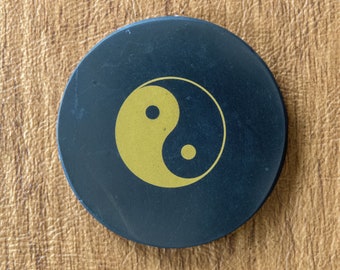 5cm Yin Yang Shungite Cell Phone Plate for 5G and EMF Shielding, Blocking, and Protection