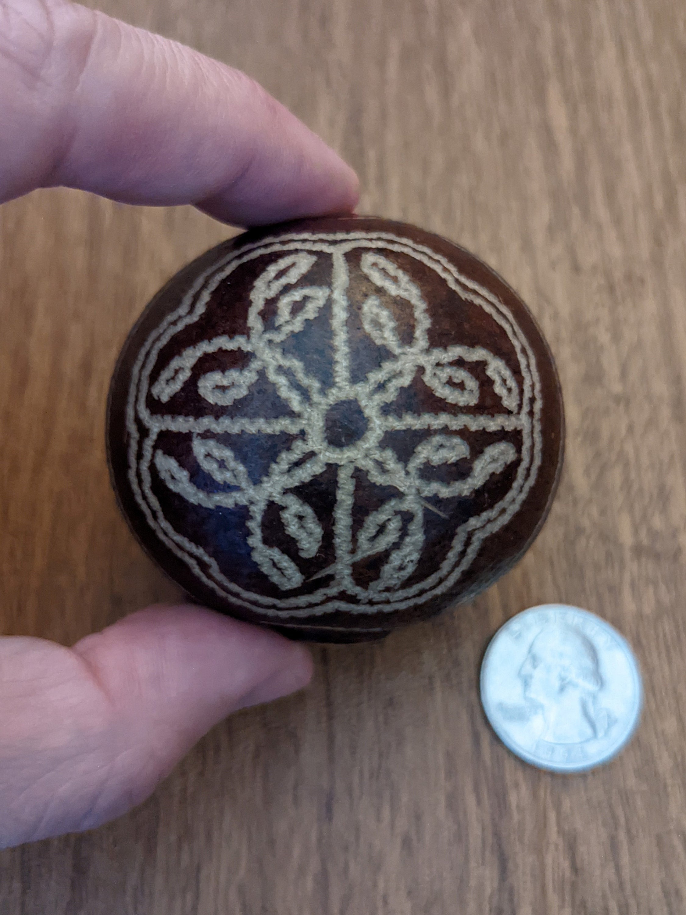 South Rattle Design Flower Design Hand Carved Egg Shaped Shipibo Rattle From Peru - Choose ...