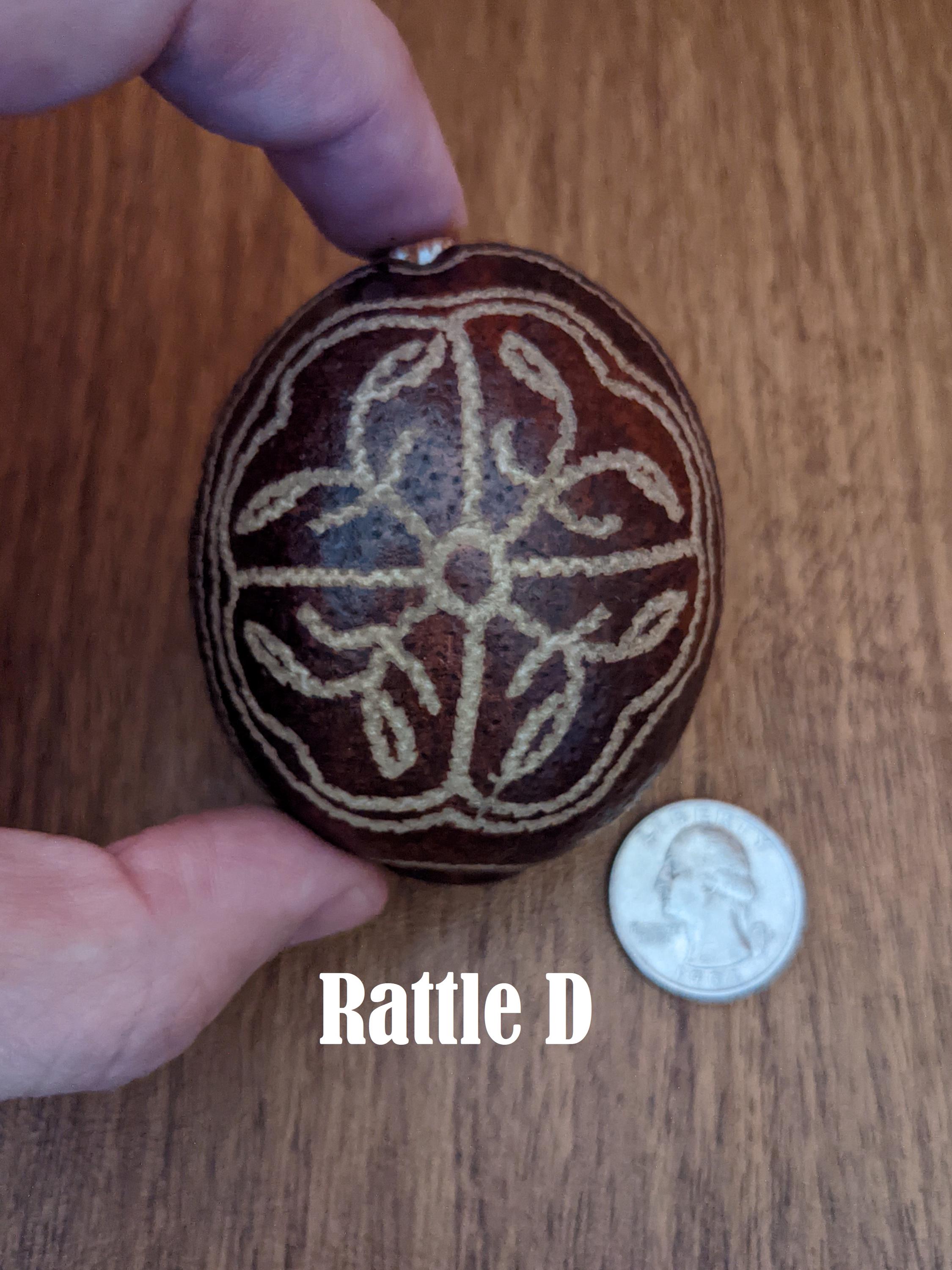 South Rattle Design Flower Design Hand Carved Egg Shaped Shipibo Rattle From Peru - Choose ...