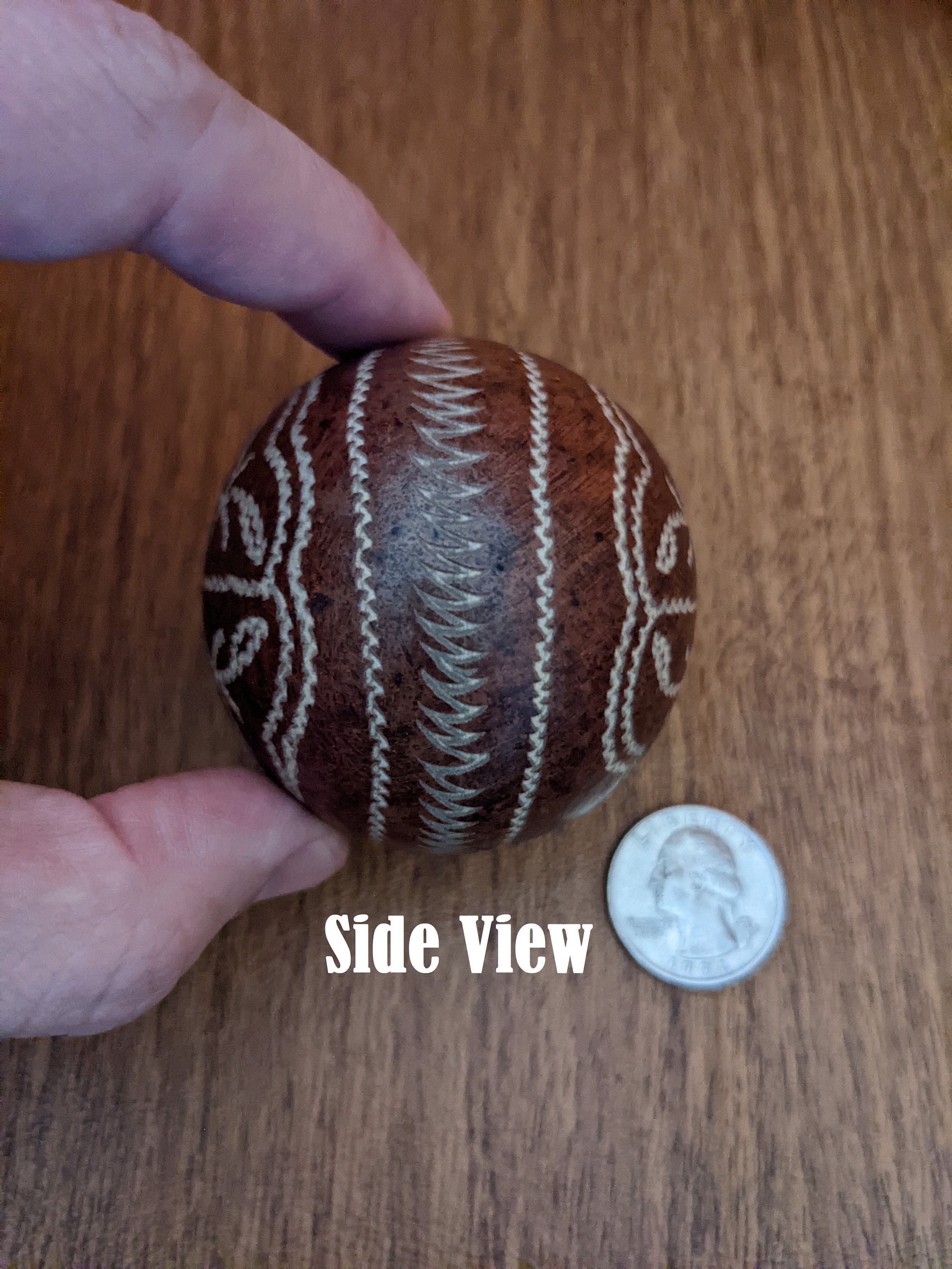 South Rattle Design Flower Design Hand Carved Egg Shaped Shipibo Rattle From Peru - Choose ...
