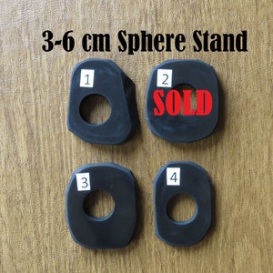 Shungite Stands for 3-10cm Spheres - Choose Your Own - High Carbon Stone for Water Filtration, 5G EMF Shielding Blocking, and Protection