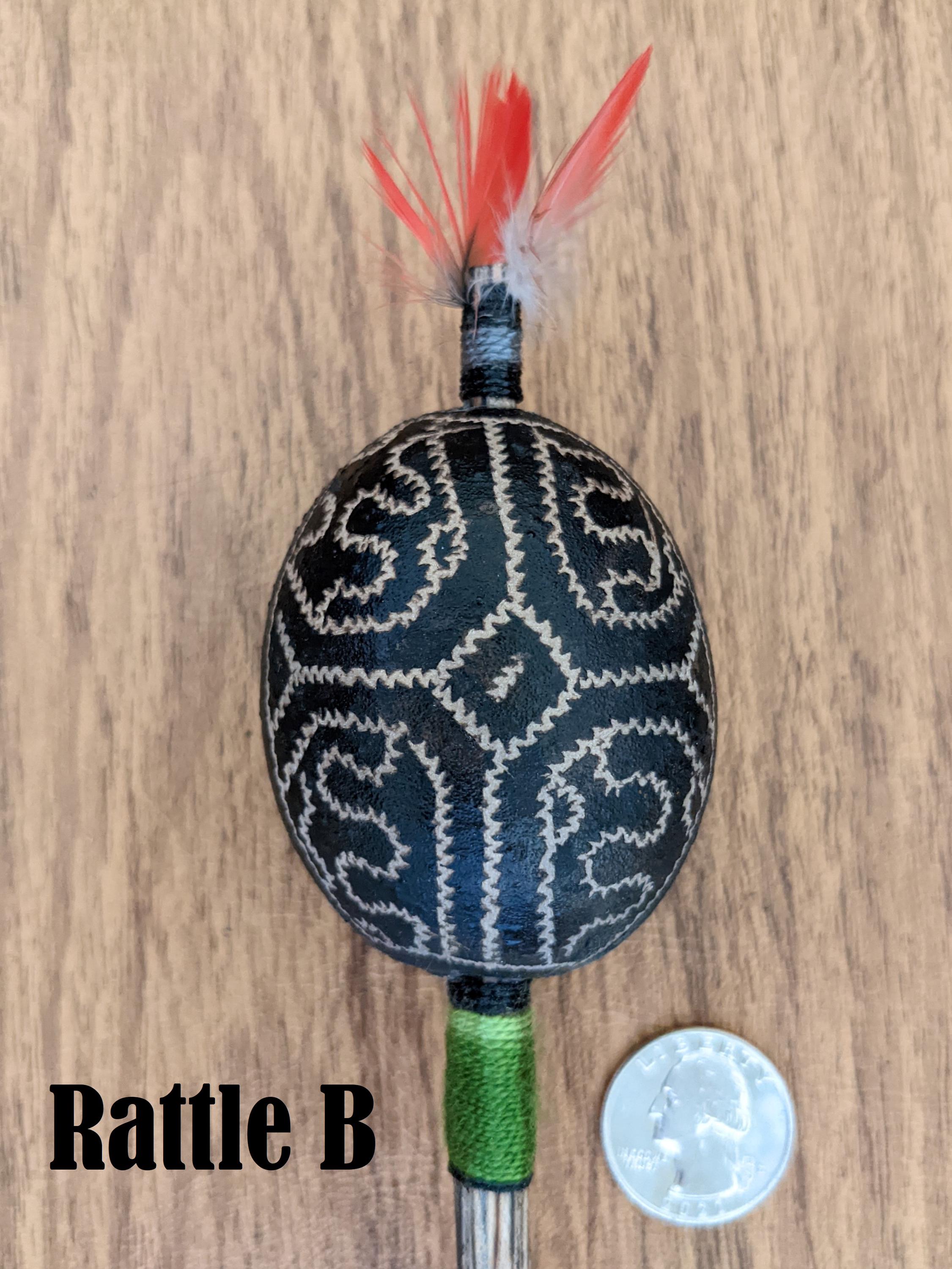 Hawaiian Rattle Instruments Ayahuasca Geometric Design Hand Carved Shipibo Rattle From Peru With ...