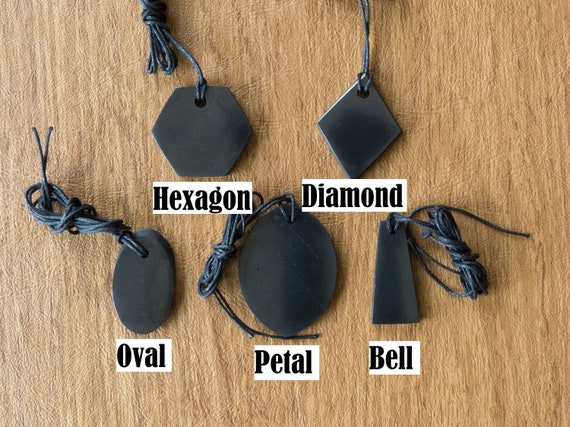Shungite Beveled Oval pendant Shungite Beveled Oval pendant