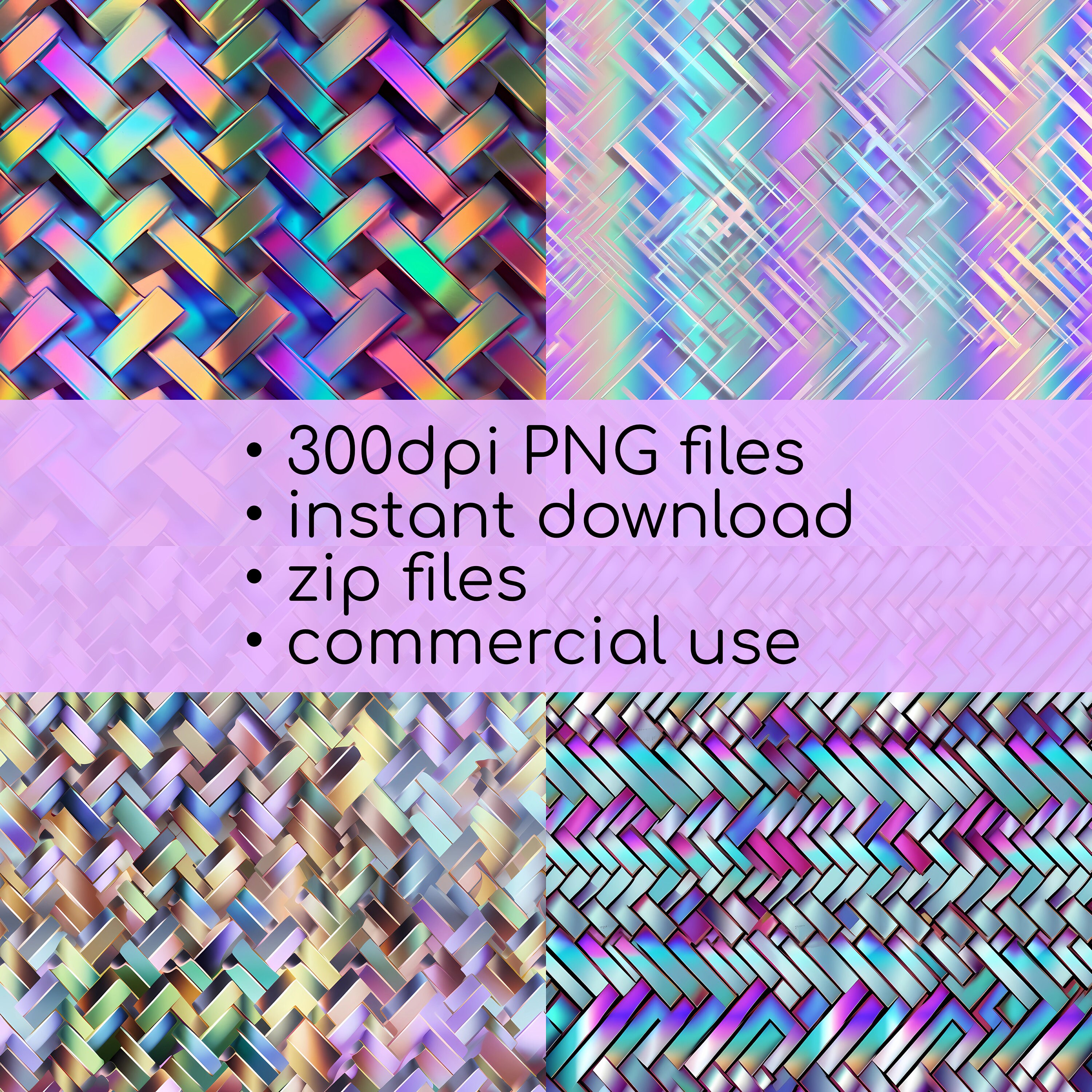 Holographic Metal Textures DIGITAL Paper Printable Colorful - Etsy