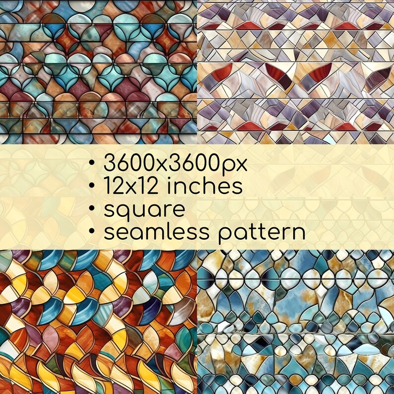 Mosaic Tiles Textures DIGITAL Paper Printable PNG Background - Etsy