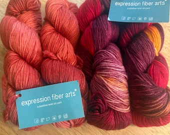 BOGO - Expression Fiber Arts Superwash Dewy DK - Superwash Merino, Nylon, silk  - choose color -CT