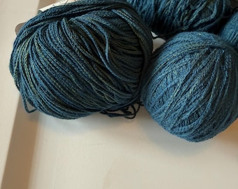 Bulk Sale - 50% off retail - Berroco Farro - Cotton, Nylon Blend.   Blue green #6436 lot 46063 total 400 gr. 1312 yds.