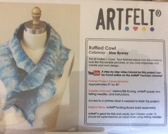 Artfelt Ruffled Cowl Kit - Blue Byway
