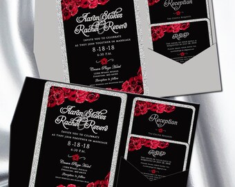 black invitation etsy