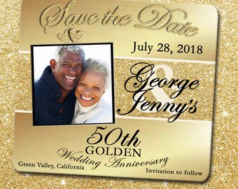 Save The Date 50th Etsy