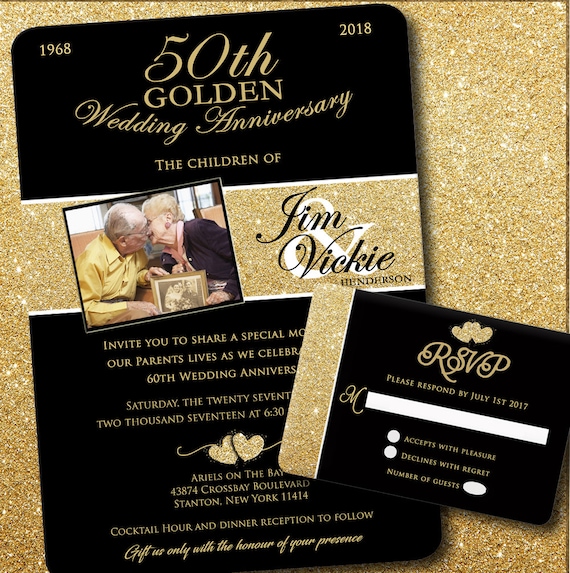 Save the Date Magnets 50th Golden Anniversary Save the Date Magnet