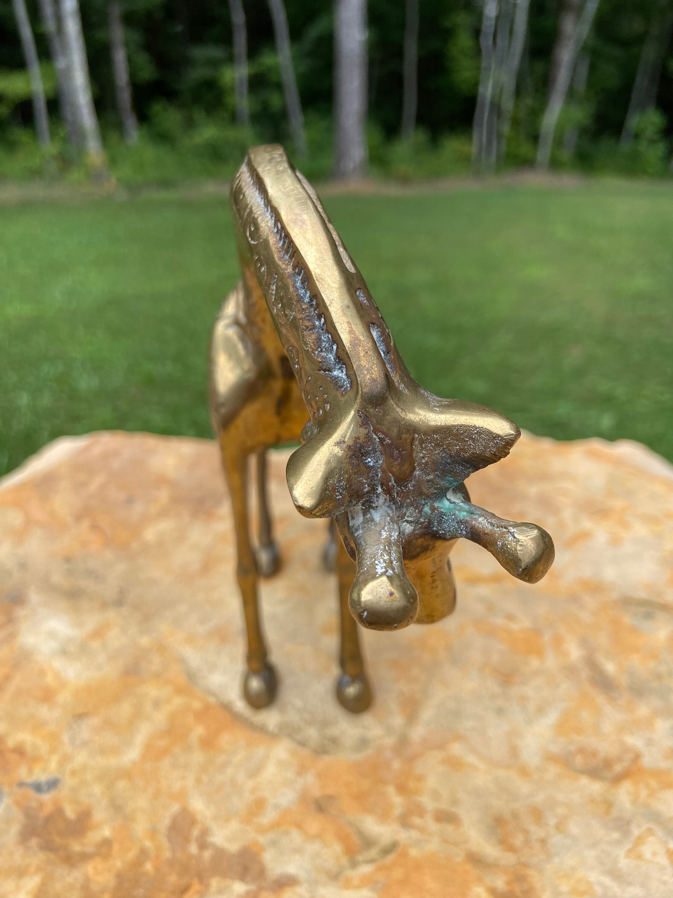 Vintage Large Brass Giraffe Statue Figurine African Animals - Etsy