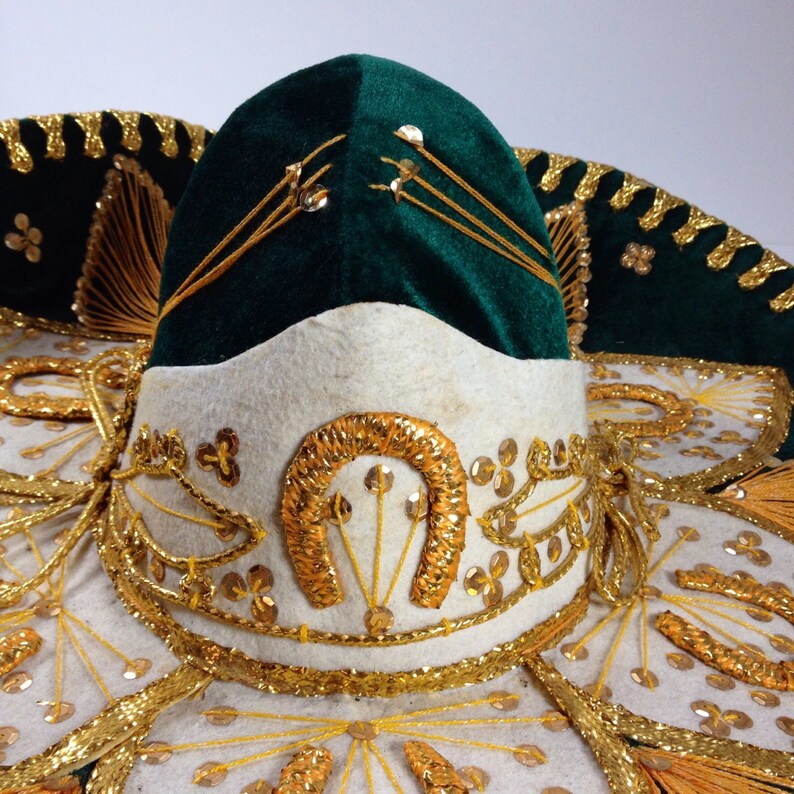 Vintage Mexican Sombrero Mariachi Hat Traditional Mexican Etsy