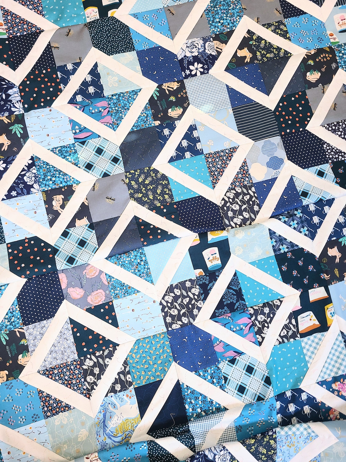 Set in Stone PDF Quilt Pattern - for 5 Inch, 10 Inch Squares, and Fat ...