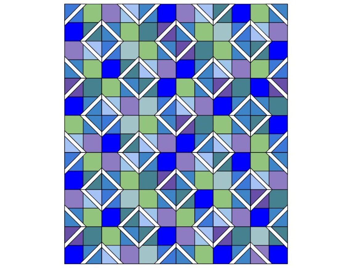 Set in Stone PDF Quilt Pattern - for 5 Inch, 10 Inch Squares, and Fat ...
