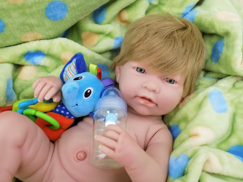 Reborn Baby Doll Boy Blond Lifelike Realistic 17 inches Etsy