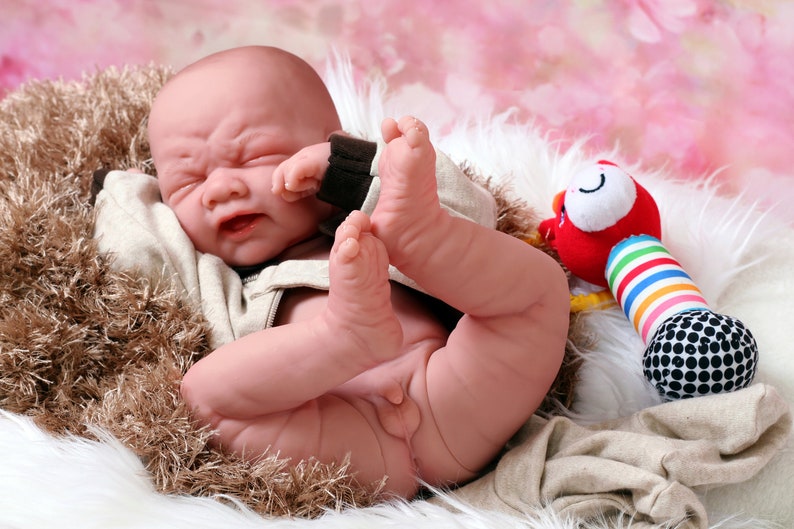 Reborn Baby Boy Crying Doll 15 Inch Preemie Newborn W/