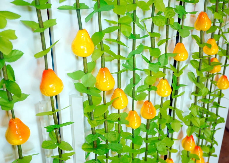 Fruit Curtain Yellow Pear Plastic Door Handmade Retro Kitchen Living Room Home Living Doorway Hanging Wall Decor Decoration Outdoor Indoor