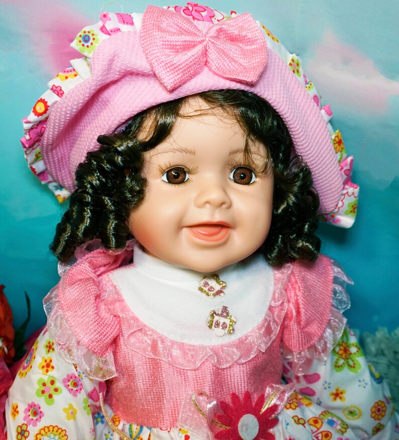 Sweet Baby Cute Cloth Doll 20 Toy Pretty Face Mouth Open
