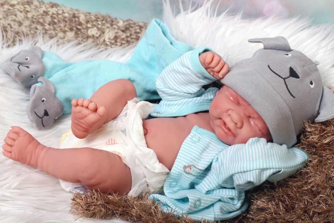 Reborn Baby Boy Crying Doll Inches Preemie Newborn W Etsy