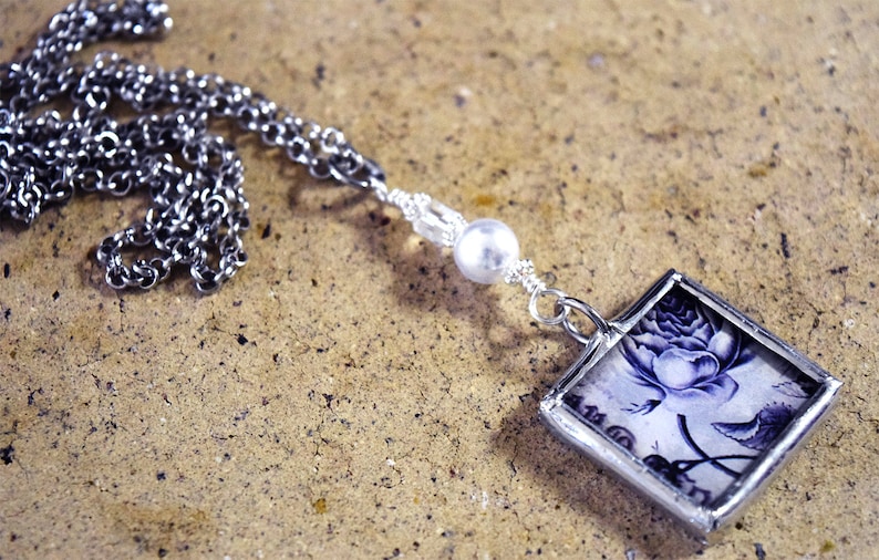 Soldered Pendant Necklace /'Imagine /' Vintage flapper girl photo Lead-Free Solder