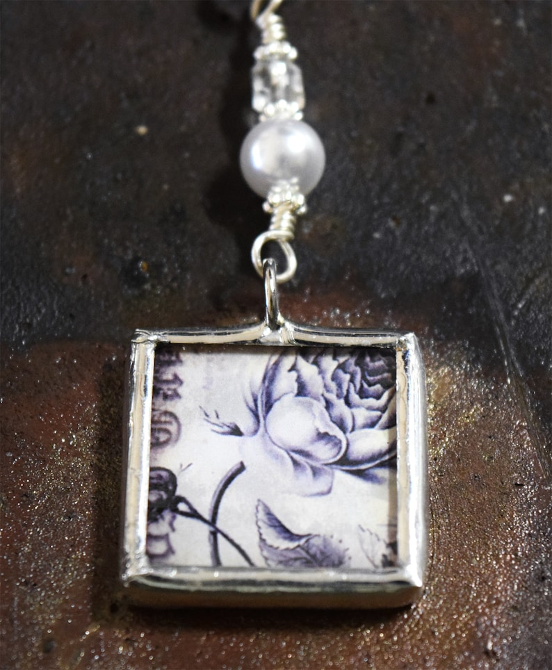 Soldered Pendant Necklace /'Imagine /' Vintage flapper girl photo Lead-Free Solder