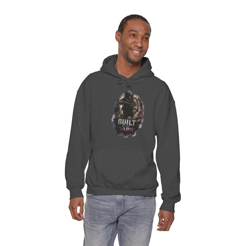 Built In The Dark Veteran Hoodie, Veteran Gift, Military Hoodie, Army Navy Marine Air Force Veteran Apparel, Patriotic Hoodie image 3