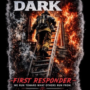Built In The Dark First Responder Sweatshirt, Firefighter Crewneck, First Responder Gift, Firefighter Apparel, Hero Sweatshirt image 5