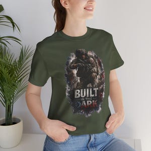 Built In The Dark Veteran Shirt, Veteran Gift for Men, Military T-Shirt, Patriotic Tee, Army Navy Marine Air Force Gift, Veteran Apparel image 1