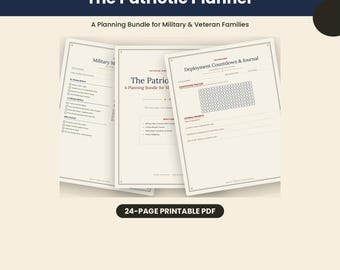 The Patriotic Planner - PCS move checklist - VA Benefits tracker and Deployment Journal. PDF