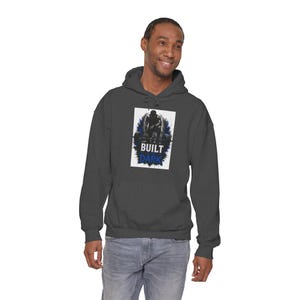 Built In The Dark Athlete Hoodie, Gym Motivation Hoodie, Workout Hoodie, Fitness Apparel, Weightlifting Tee, Bodybuilding Gift image 4