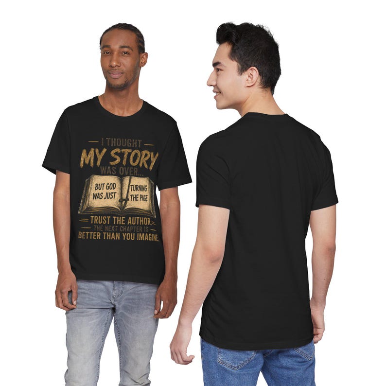 God Turning the Page Bible Verse Tee | Inspirational Christian Shirt image 8
