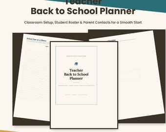 Schoolplanner voor leerkrachten, klasinrichting, leerlingenlijst, contactpersonen (PDF + Notion)