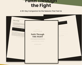 Faith Through the Fight 30-Day Devotional Planner (Printable + Notion)