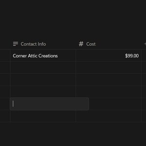 May include: A digital table titled Vendors & Suppliers with a dark theme interface. The table includes columns for Vendor/Role, Confirmed status, Contact Info, and Cost. Rows list roles such as Photographer, Florist, Venue, Caterer, Decorator, and Baker.