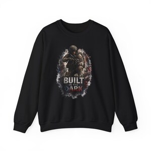 Built In The Dark Veteran Sweatshirt, Veteran Gift for Men, Military Crewneck, Patriotic Sweatshirt, Army Navy Marine Veteran image 2