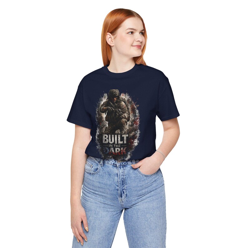 Built In The Dark Veteran Shirt, Veteran Gift for Men, Military T-Shirt, Patriotic Tee, Army Navy Marine Air Force Gift, Veteran Apparel image 4