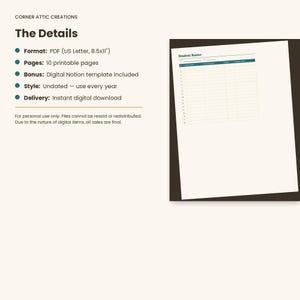 Lärarens återgångsplanerare, klassrumsinredning, schema, kontaktuppgifter (PDF + Notion) bild 5