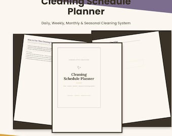 Planificador de limpieza por zonas: sistema diario, semanal, mensual y estacional (imprimible + Notion)