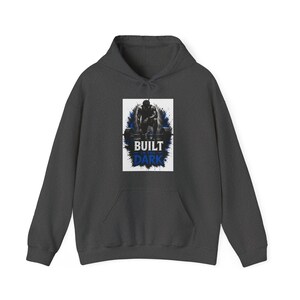 Built In The Dark Athlete Hoodie, Gym Motivation Hoodie, Workout Hoodie, Fitness Apparel, Weightlifting Tee, Bodybuilding Gift image 2