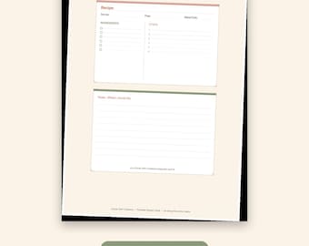Printable Recipe Cards | Cozy Recipe Keeper (Instant Download) 6x4