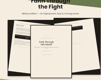 Geloof in de strijd: Militaire planner – 21-daagse devotionele gids voor uitzending en dienst (PDF + Notion)