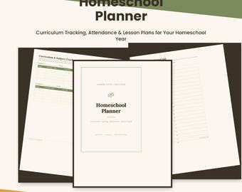 Planilha de Planejamento para Educação Domiciliar Imprimível, Registro de Presença (Download Digital + Modelo para Notion)