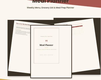 Weekly Meal Planner Printable – Menu, Grocery List, Meal Prep (Notion Template)